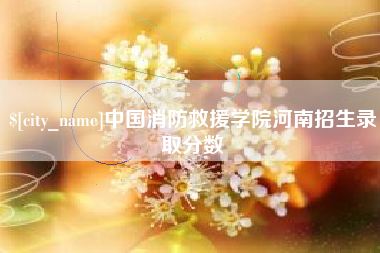灌云中国消防救援学院河南招生录取分数