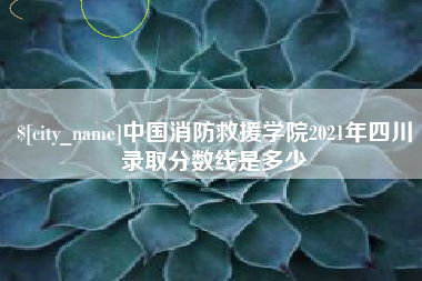 灌云中国消防救援学院2021年四川录取分数线是多少