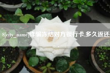 灌云诈骗冻结对方银行卡,多久返还