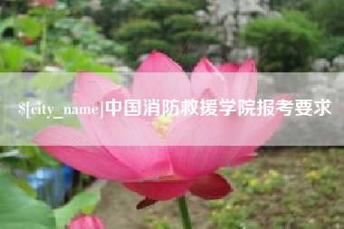 灌云中国消防救援学院报考要求