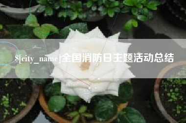 灌云全国消防日主题活动总结