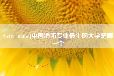 灌云中国消防专业最牛的大学是哪一个