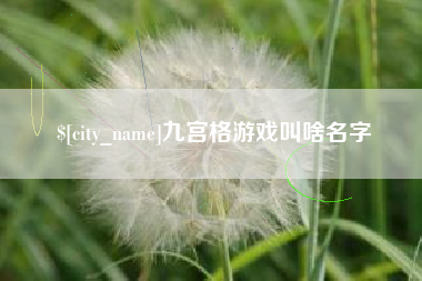 灌云九宫格游戏叫啥名字