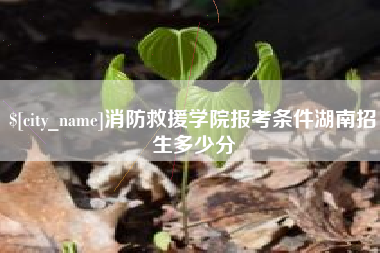 灌云消防救援学院报考条件湖南招生多少分