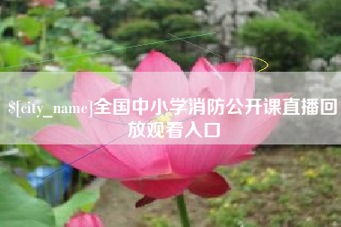 灌云全国中小学消防公开课直播回放观看入口
