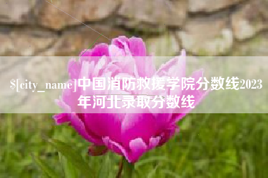 灌云中国消防救援学院分数线2023年河北录取分数线