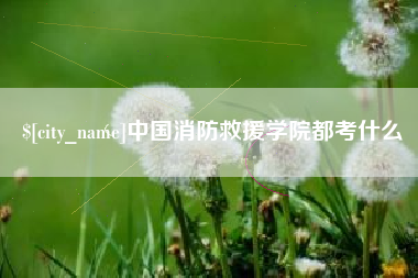 灌云中国消防救援学院都考什么