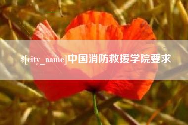 灌云中国消防救援学院要求