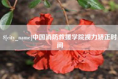 灌云中国消防救援学院视力矫正时间