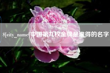 灌云中国第九枚金牌是谁得的名字