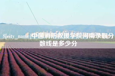 灌云中国消防救援学院河南录取分数线是多少分