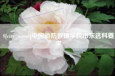 灌云中国消防救援学院山东选科要求