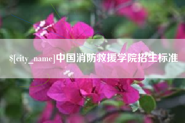 灌云中国消防救援学院招生标准