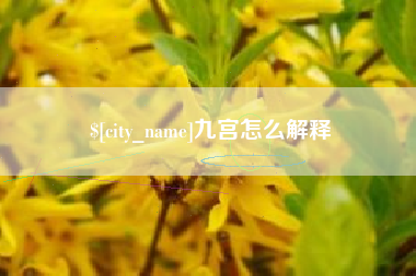 灌云九宫怎么解释