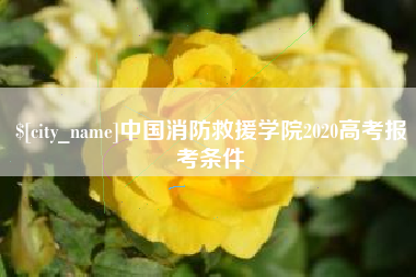 灌云中国消防救援学院2020高考报考条件
