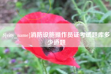灌云消防设施操作员证考试题库多少道题