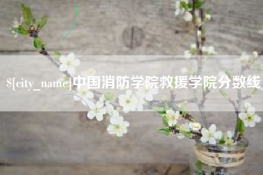 灌云中国消防学院救援学院分数线